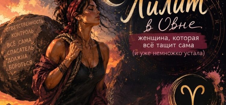 Лилит в Овне: женщина, которая всё тащит сама (и уже немножко устала) Лилит в Овне: женщина, которая всё тащит сама (и уже немножко устала)