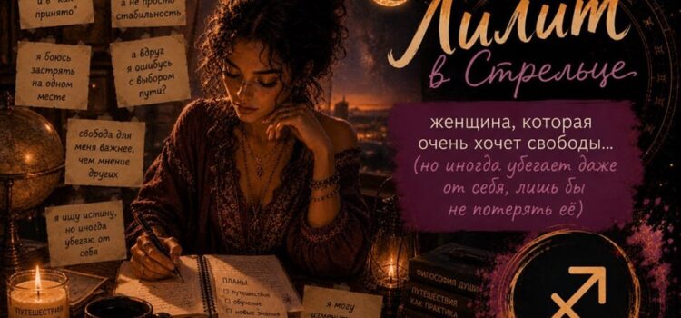 Лилит в Стрельце. Женщина, которая очень хочет свободы… но иногда убегает даже от себя Лилит в Стрельце. Женщина, которая очень хочет свободы… но иногда убегает даже от себя