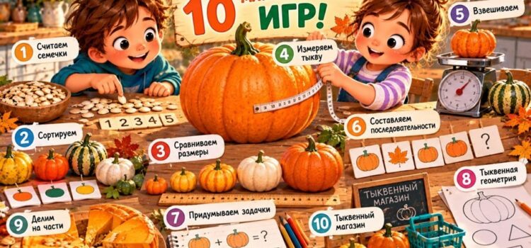 Одна тыква — 10 математических игр для детей