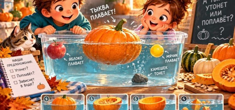 А тыква утонет или поплывёт?
